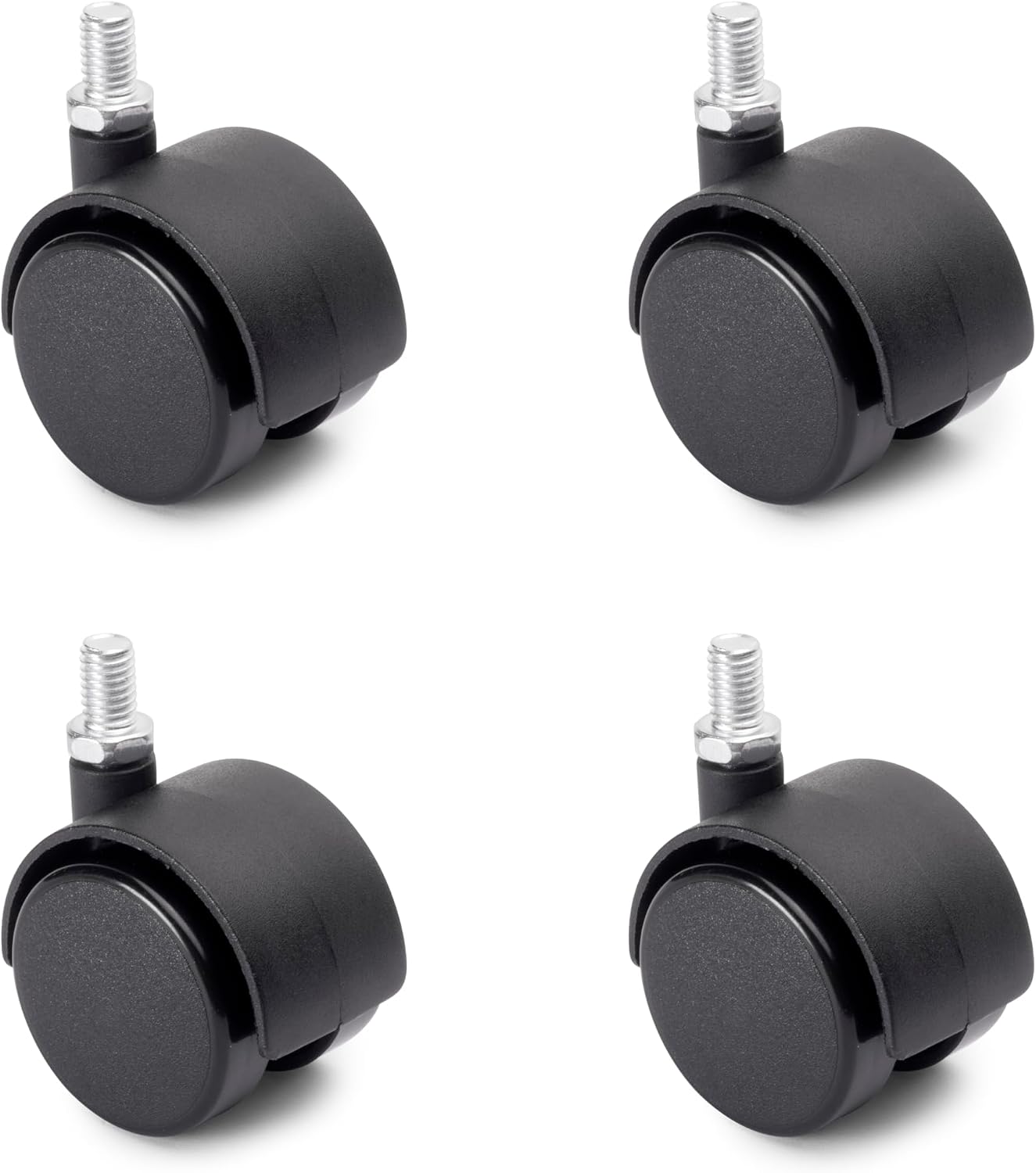 Ein Satz Mit 4 Doppelrollen-lenkrollen, Geeignet Für Möbel, 40 Mm Durchmesser, Schwarz