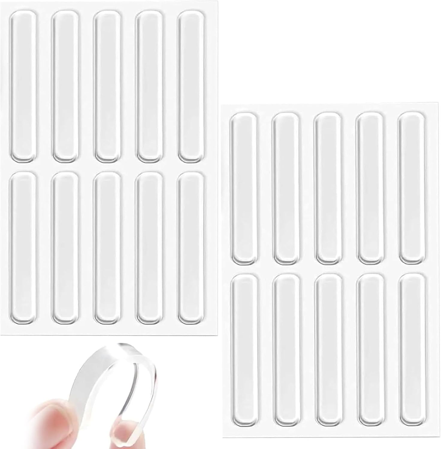 Packung Mit 20 Transparenten Silikon-antikollisionsstreifen Für Möbel, Transparente Geräuschdämpfende Pads