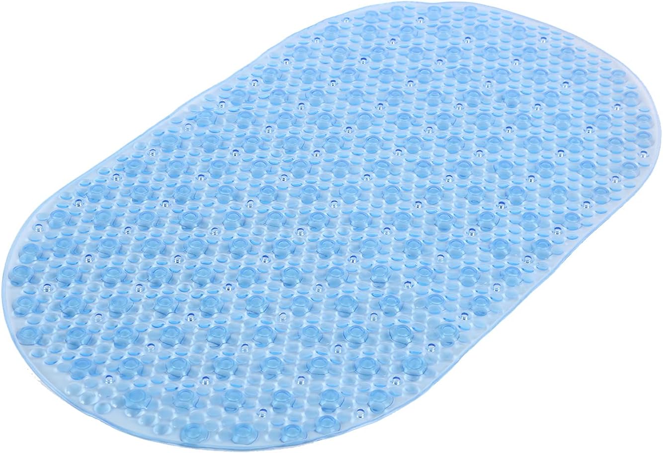 Robuste, Rutschfeste Badematte Mit Saugnäpfen, Maße: 39 X 69 Cm, Blau, Maschinenwaschbar
