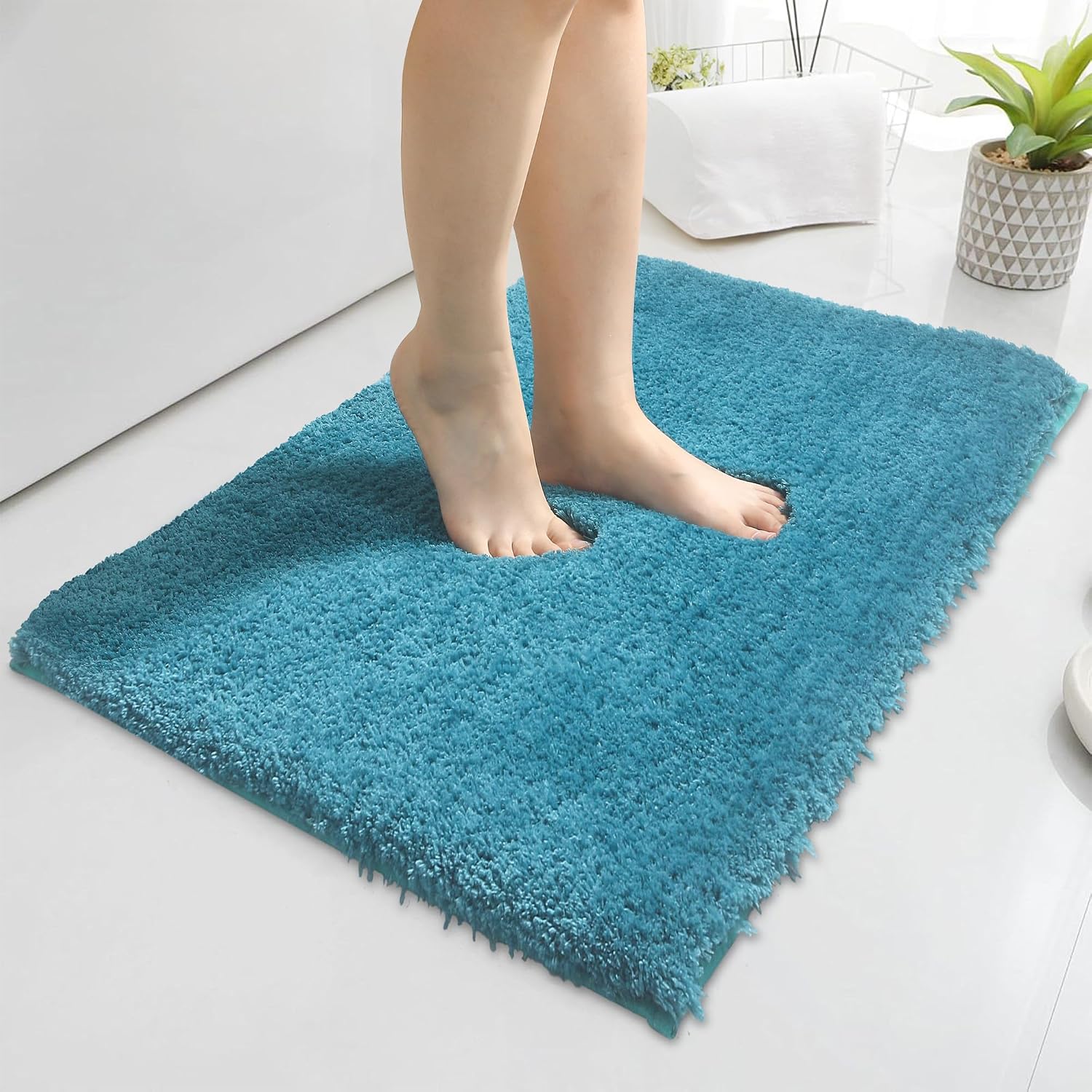 Mikrofaser-badematte, 40 X 60 Cm, Rutschfest Maschinenwaschbar Diese Luxuriöse Und Saugfähige Badematte Eignet Sich Für Dusche, Wohnzimmer Und Flur