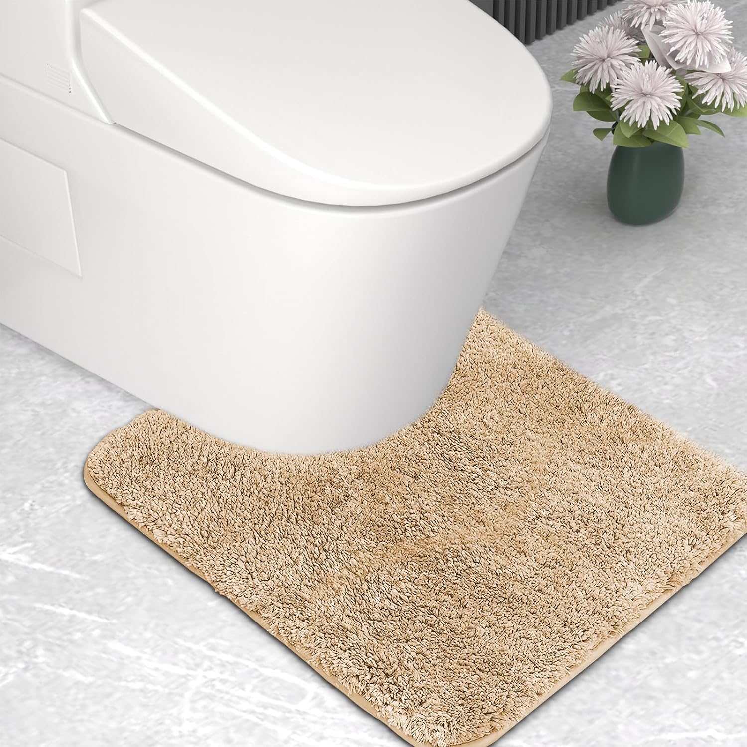 Mikrofaser-bade-/wc-matte, Super Saugfähig, 50 X 50 Cm, U-förmig