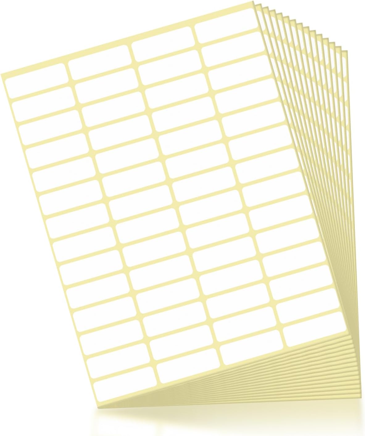 840 Weiße, Selbstklebende Etiketten, 38 X 13 Mm Große Rechteckige Aufkleber Für Flaschen, Ordner, Dosen, Küche, Büro