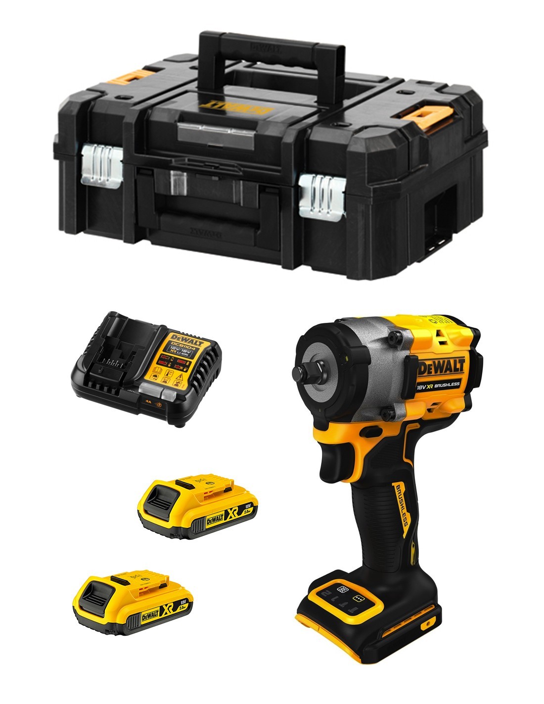 Schlagschrauber Dewalt Dcf923d2t (2 X 2,0 Ah + Dcb1104 + Tstak Ii)