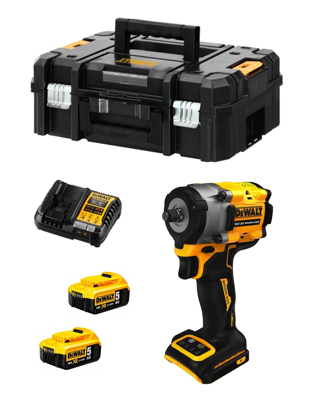 Schlagschrauber Dewalt Dcf923p2t (2 X 5,0 Ah + Dcb1104 + Tstak Ii)