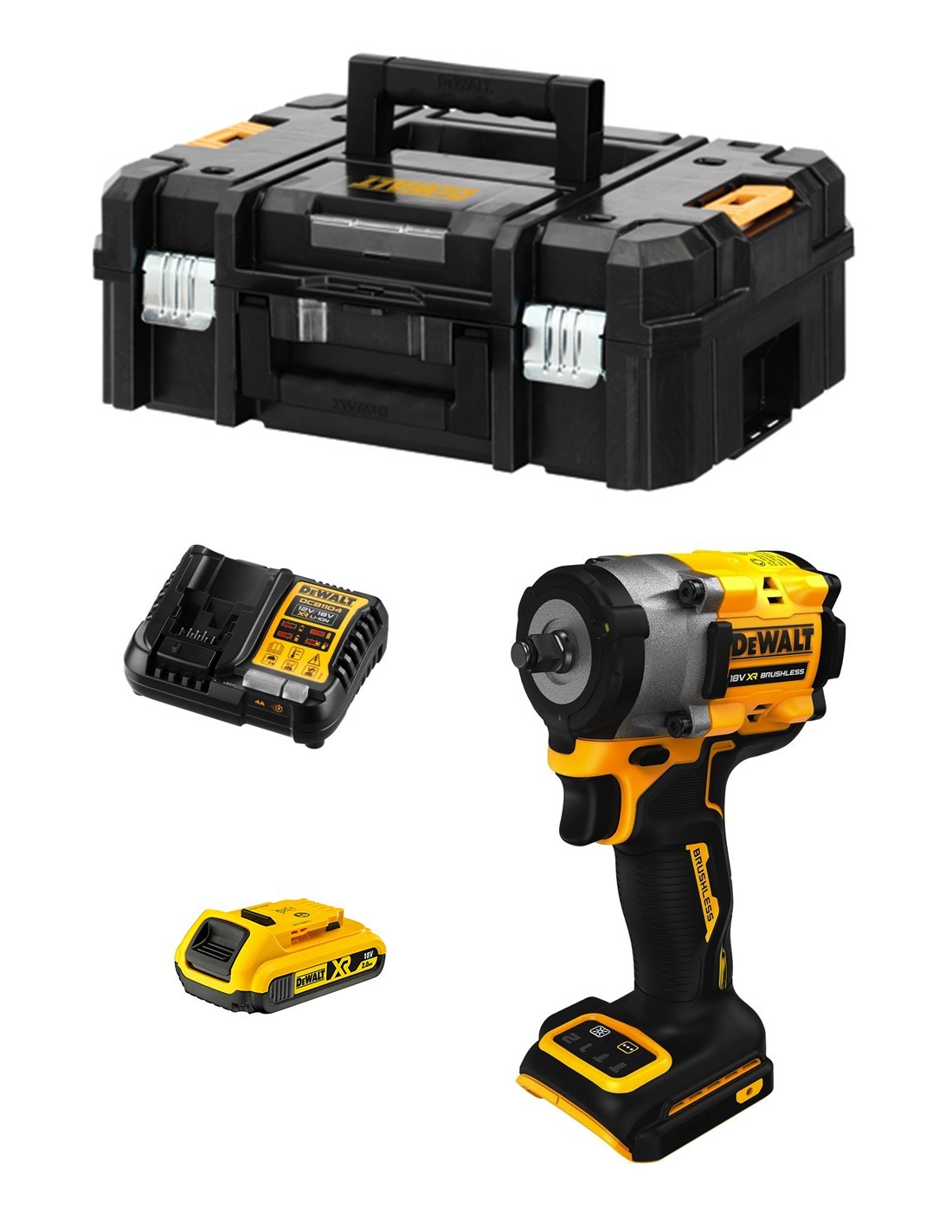 Schlagschrauber Dewalt Dcf923d1t (1 X 2,0 Ah + Dcb1104 + Tstak Ii)