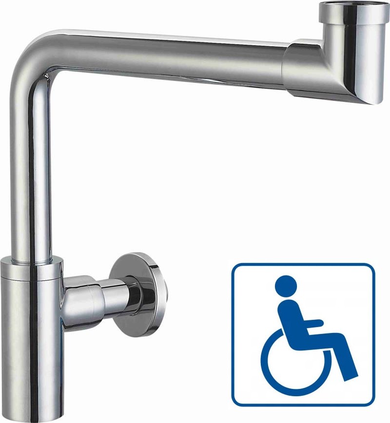 Waschbecken-siphon Platzsparend, Verchromt