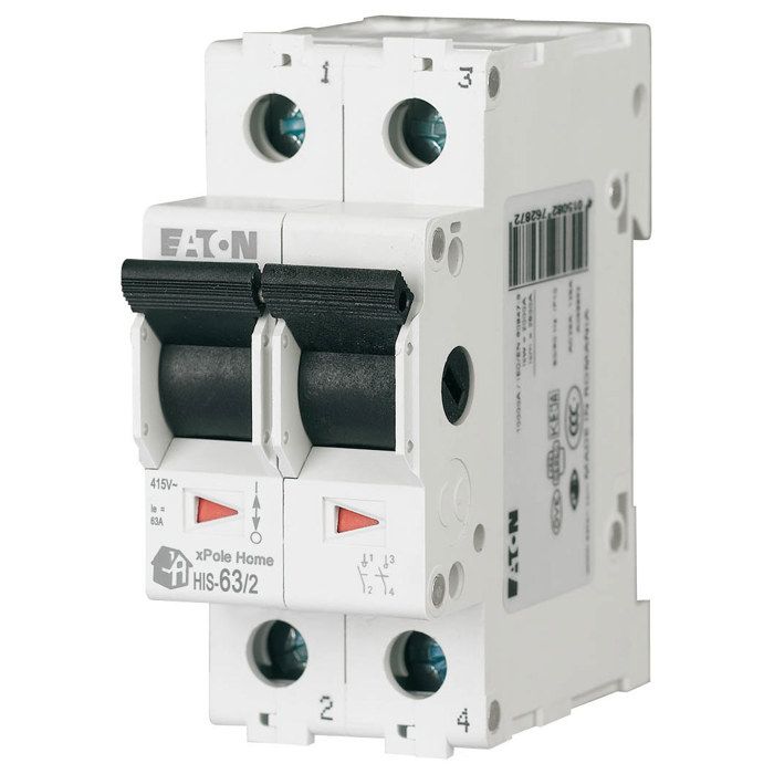 Service-schalter Eaton His-63/2 63a 2 Polig 240v