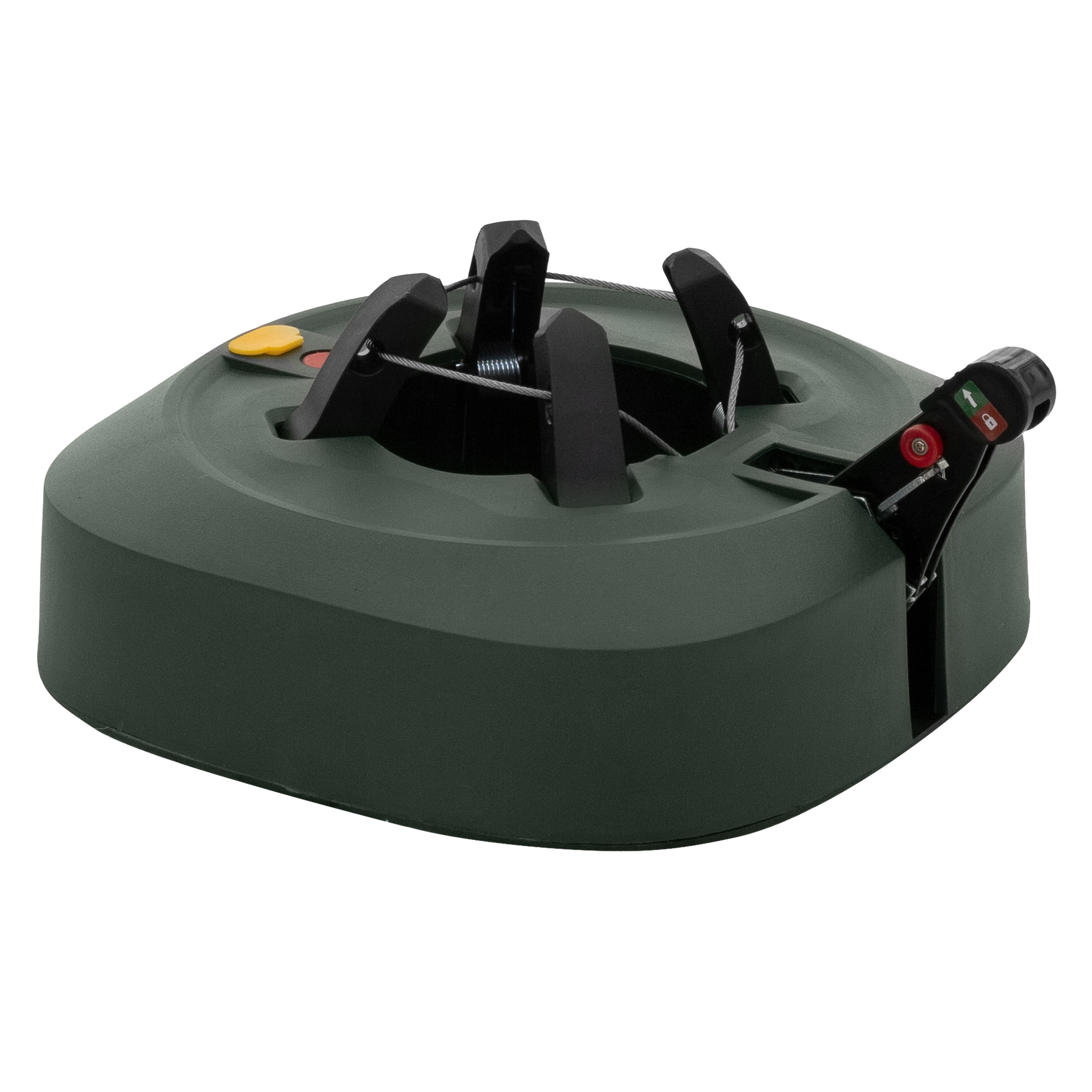 Ecd Germany Weihnachtsbaumständer Mit Wassertank Fußpedal Christbaumständer, Tannenbaumständer Für Bäume Bis 230 Cm Höhe & Ø3-13 Cm Stamm, Baumständer Mit Einseiltechnik & Kindersicherung, Grün 32 Cm