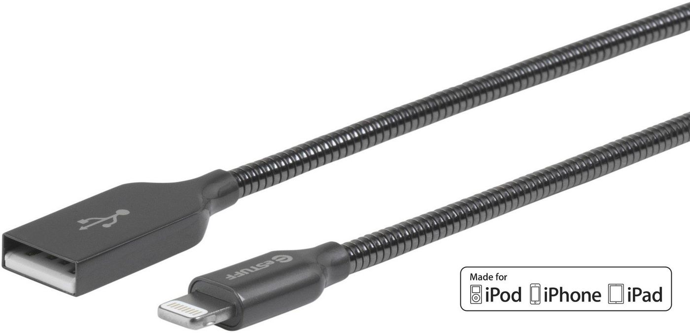 Estuff Es601065 Cable De Lightning Connector 0.5 M Grey