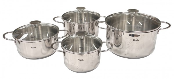 Fissler Copenhagen Topf-set 4-tlg. Induktion Mit Glasdeckel Edelstahl"-"179188380