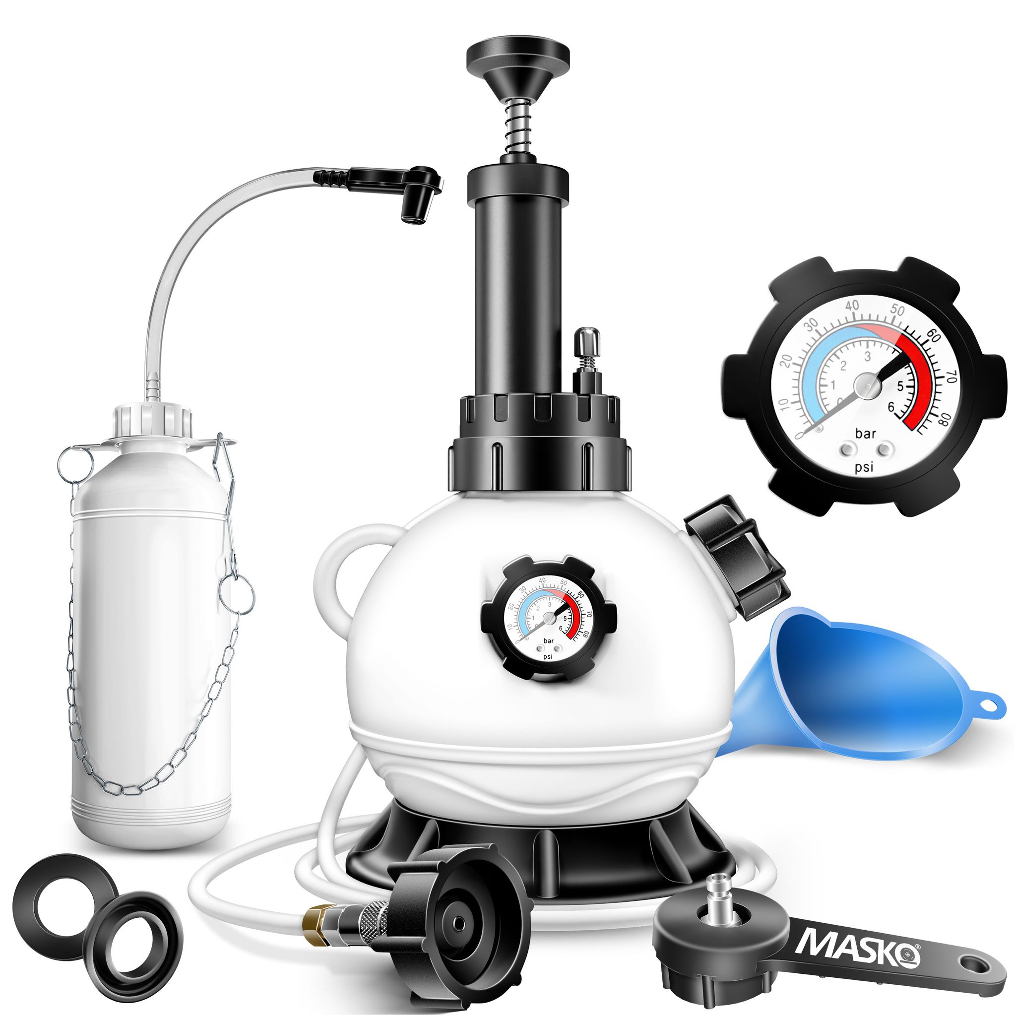Masko® Bremsenentlüftungsgerät Mit Handpumpe - 2 L