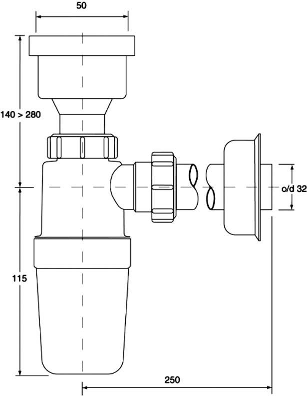 Syphon Mcalpine Hc2p Lippen Dichtung Maße 50x32 Mm