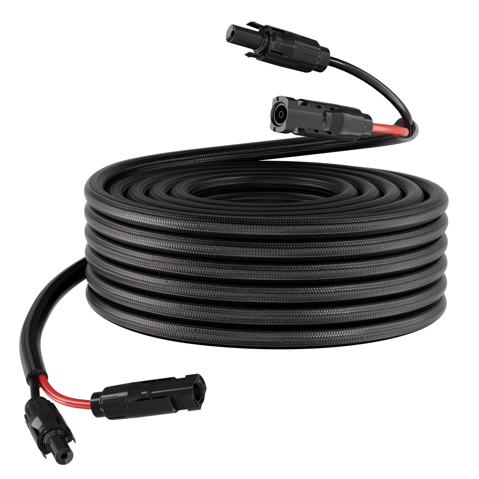 Mophorn Solarkabel Verlängerung 15,2 M, 10 Awg, Solarverlängerungskabel Mit Flammhemmender Ummantelung, Stecker & Buchsen, Ip67 Wasserdichtes Pv-kabel, Für Fahrzeuge, Wohnmobile, Schwarz & Rot