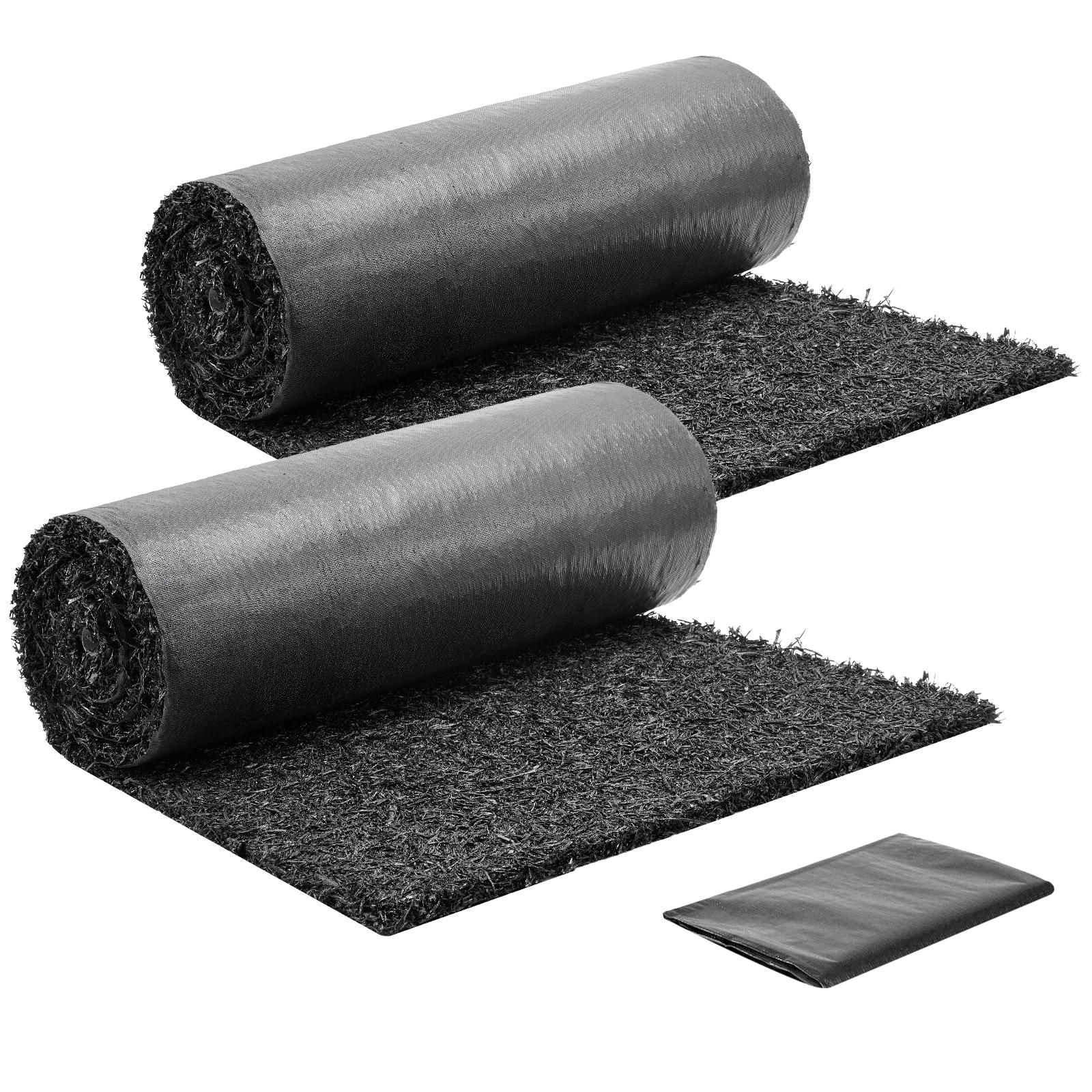 Mophorn Gummimulchmatte, 2 Rollen À 244x59 Cm, 1,3 Cm Dicke Unkrautmatte, Gartenvlies, Unkrautvlies, Schutzmatte Gegen Unkraut, Randmatte, Gehwegmatte Für Garten- Und Landschaftsgestaltung
