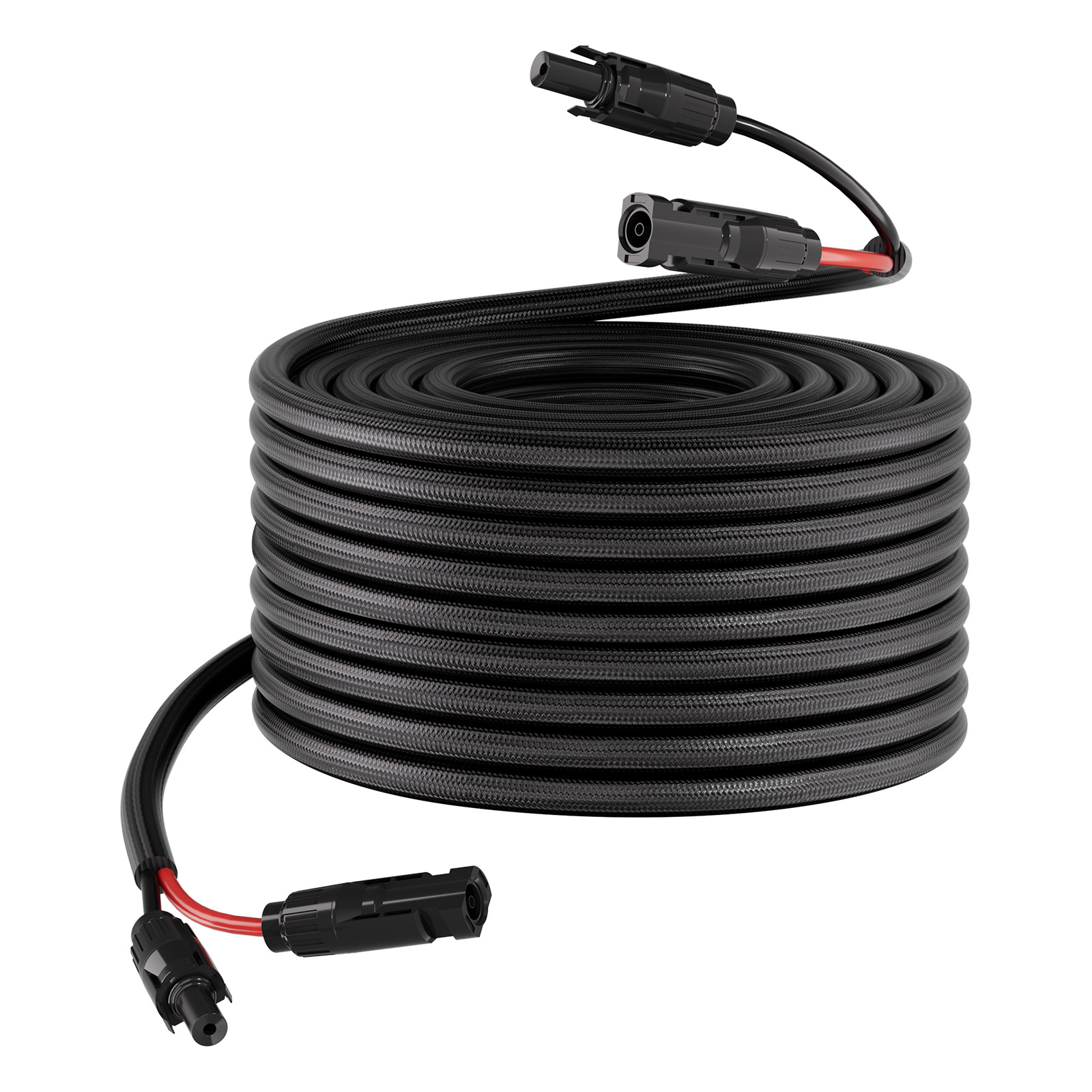 Mophorn Solarkabel Verlängerung 30,5 M, 10 Awg, Solarverlängerungskabel Mit Flammhemmender Ummantelung, Steckverbindungen, Ip67 Wasserdichtes Pv-kabel, Für Fahrzeuge, Wohnmobile, Schwarz & Rot
