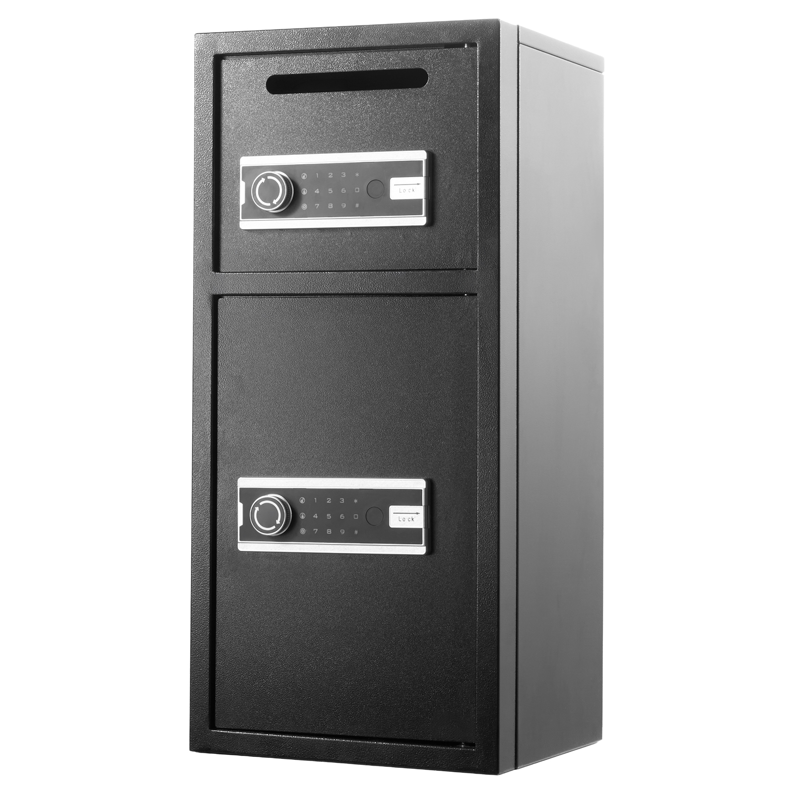 Mophorn Elektronischer Tresor Mit Doppeltür, 93,45 L Kapazität, Diebstahlsicherer Geldschrank Mit Digitalem Tastenfeld, Sicherheitsschloss Und Einwurfschlitz, Schwarz