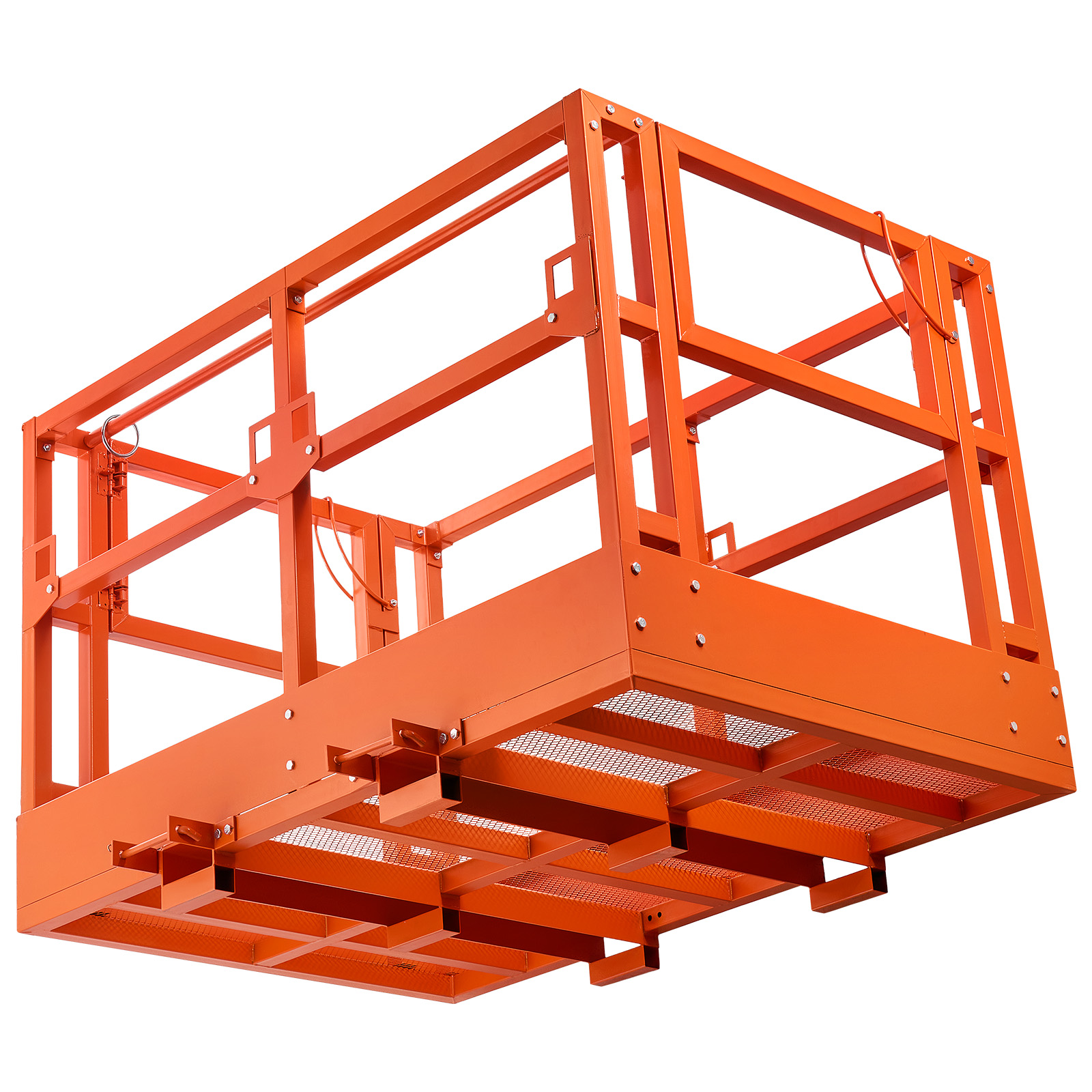 Mophorn Stapler-arbeitsbühne 1817x1220 Mm, Arbeitskorb Aus Robustem Kohlenstoffstahl, Tragfähigkeit 907,18 Kg, Sicherheitskorb Mit 160x60 Mm Einfahrtaschen Und Verriegelungsstift, Für Höhenarbeiten