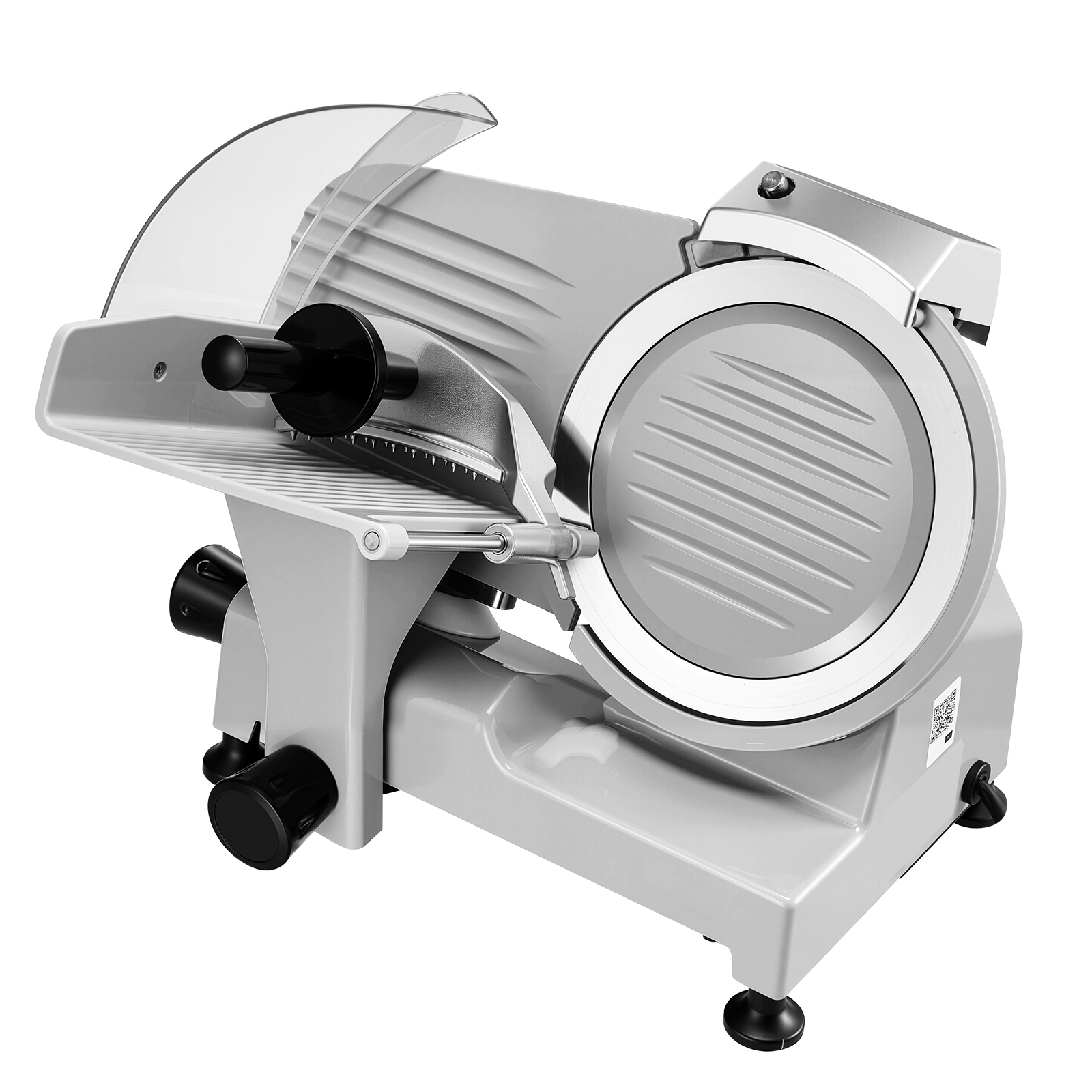 Mophorn Elektrischer Fleischschneider 300 W 0-12 Mm Für Restaurants, Metzgereien, Cafeterias Und Küchen, Mit 300-450 U/min, Integriertem Messerschärfer, Klingenschutz Und Edelstahlschale