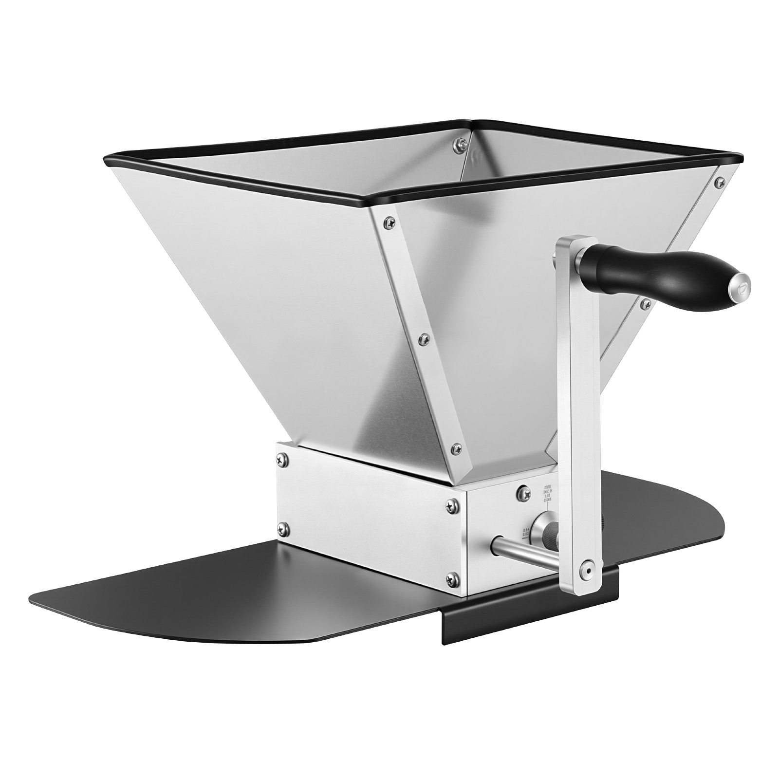 Mophorn Manuelle Getreidemühle Mit 2 Edelstahlwalzen, 4-liter-trichter Und Metallgrundplatte, Einstellbare Handmühle Für Hobbybrauer, Ideal Zum Mahlen Von Gerste, Malz Und Weizen Für Das Bierbrauen