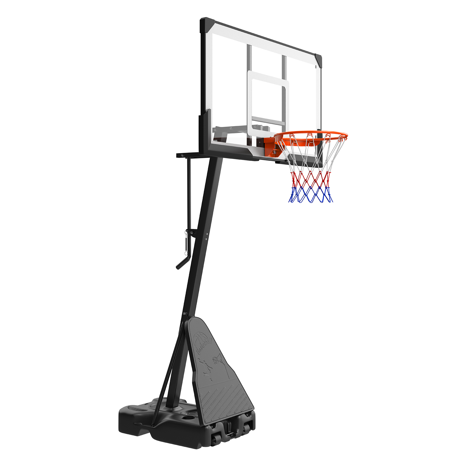 Mophorn Tragbarer Basketballständer, Höhenverstellbarer (manuell) Basketballkorb Von 2,3 Bis 3,05 M, Mit 139 Cm Pc-rückwand, Basketballkorsystem Backboard-set Für Terrassen Und Schulen