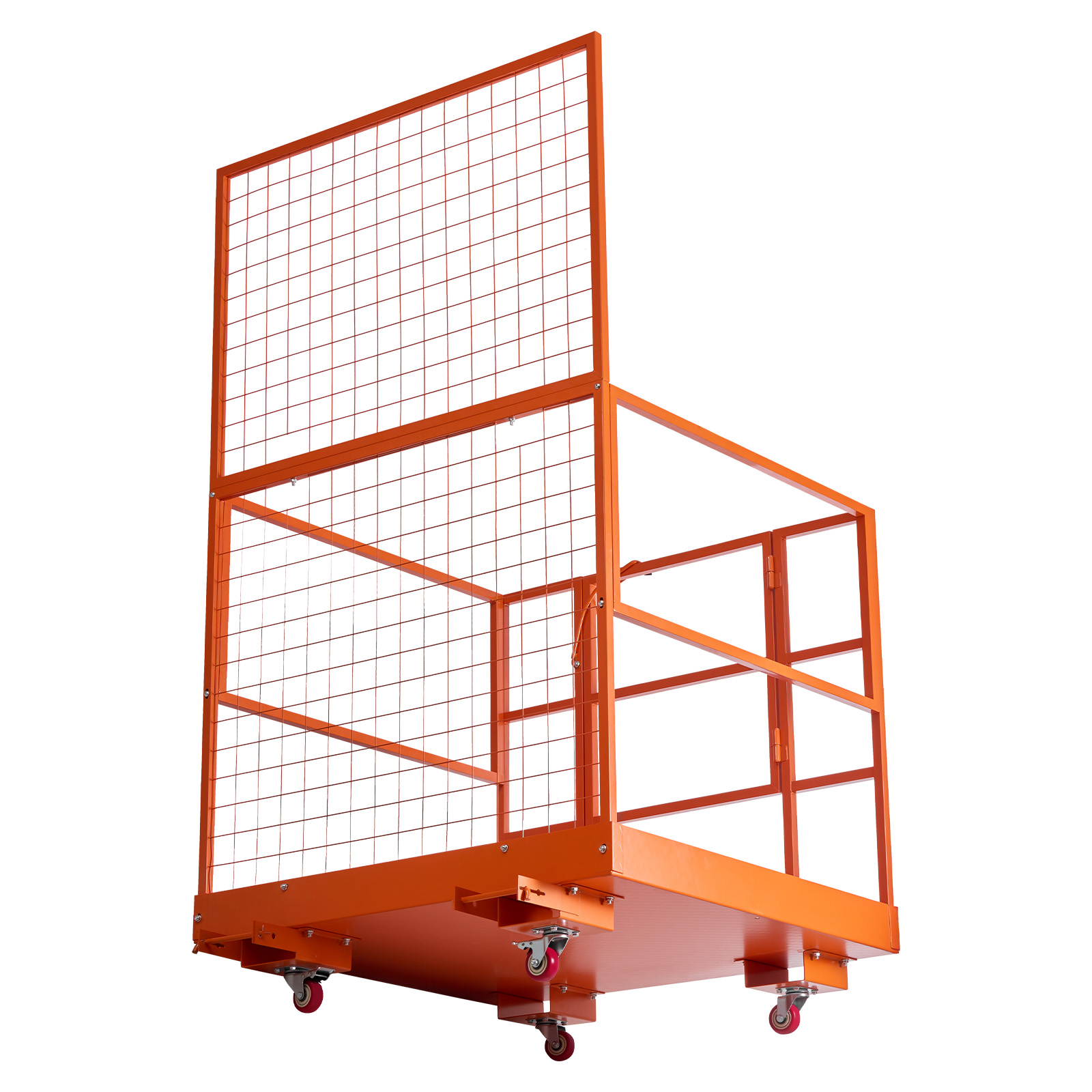 Mophorn Stapler-arbeitskorb 1225x1148mm, 635kg Tragfähigkeit, Plattform Aus Robustem Kohlenstoffstahl, Sicherheitskorb Mit 155x60mm Einfahrtaschen, Verriegelungsstift Und Rollen Für Höhenarbeiten