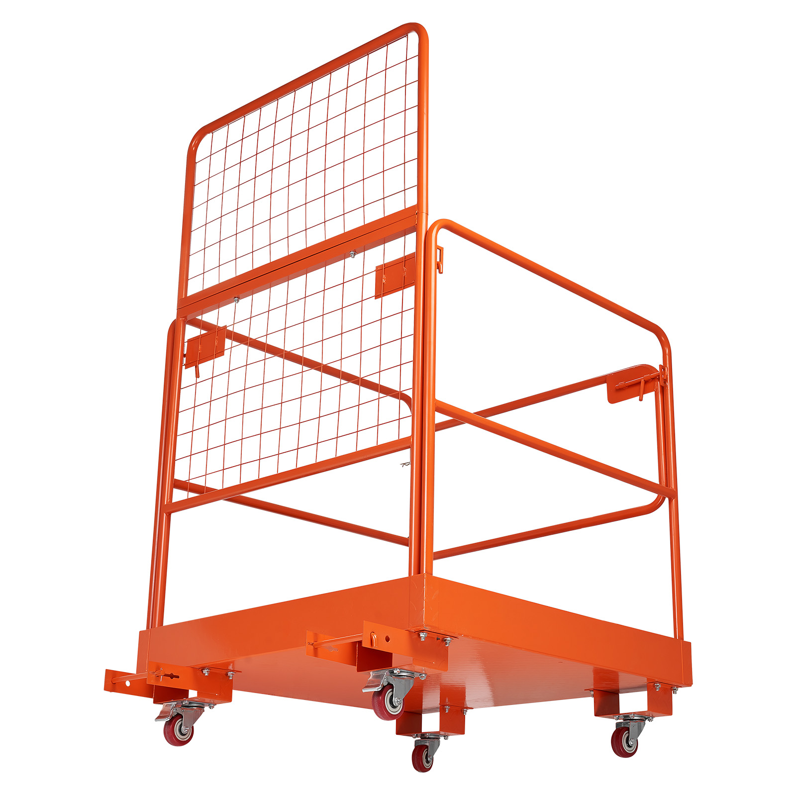 Mophorn Stapler-arbeitskorb 920x1045mm, 544,31kg Tragfähigkeit, Plattform Aus Robustem Kohlenstoffstahl, Sicherheitskorb Mit 155x60mm Einfahrtaschen, Verriegelungsstift Und Rollen Für Höhenarbeiten