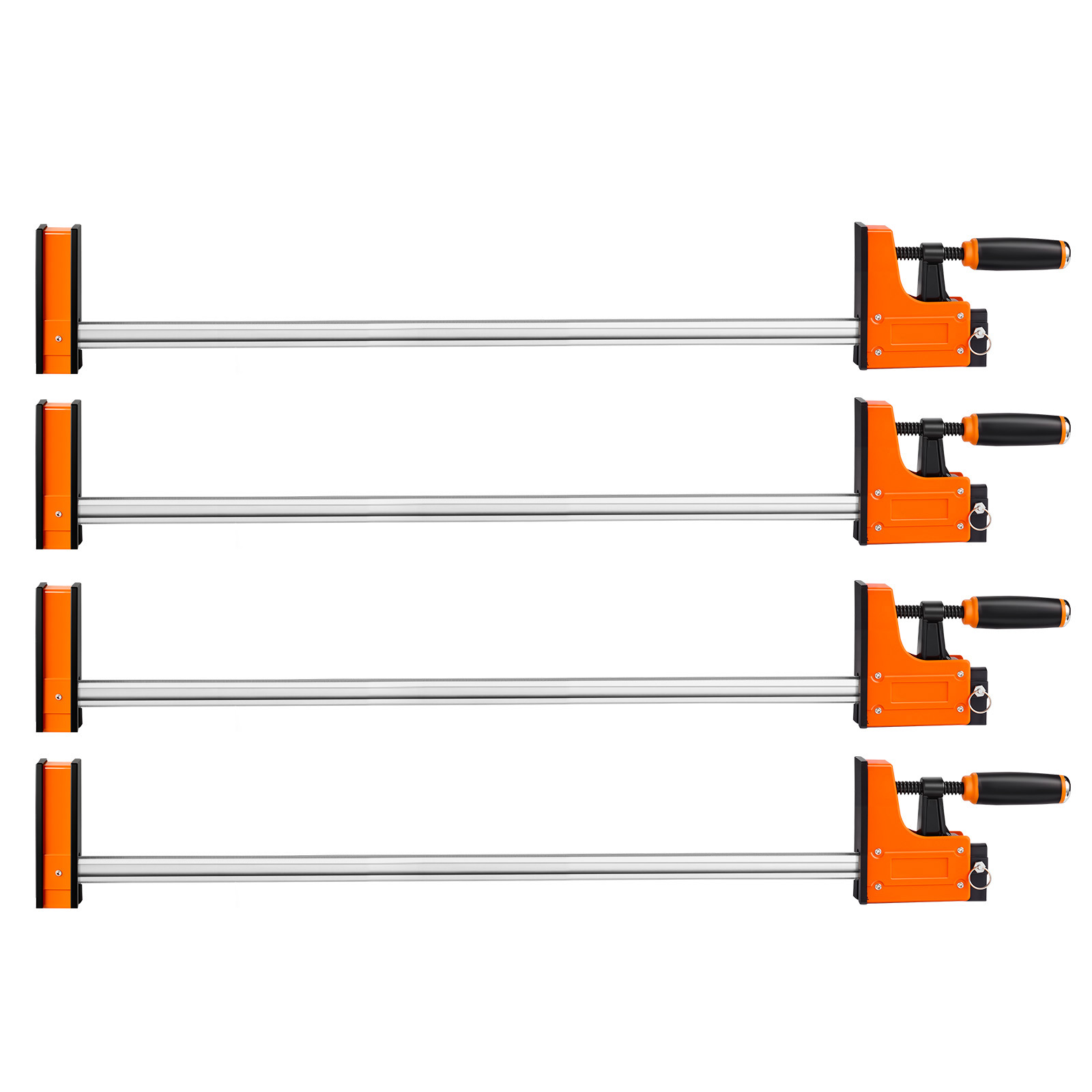 Mophorn Schraubzwingen 4er-set, 91,4 Cm Spannweite, F-zwingen Mit 680 Kg Spannkraft, Doppelte Klemm- Und Spreizfunktion, Rutschfeste Gummifüße, Kohlenstoffstahlstange, Für Holz- Und Metallarbeiten