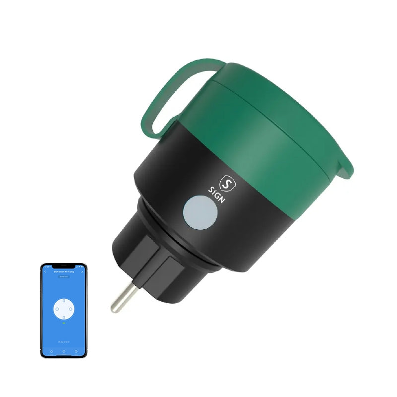 Signierter Smart-wlan-stecker Für Den Außenbereich, Ip44, 16 A