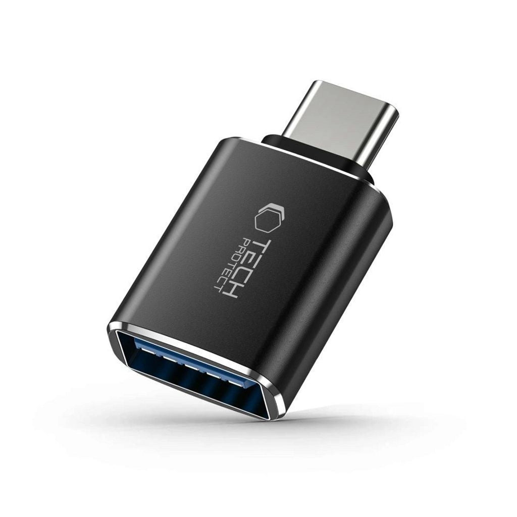 Tech-protect Ultraboost Usb-c / Usb-a (weiblich) Otg-adapter - Schwarz
