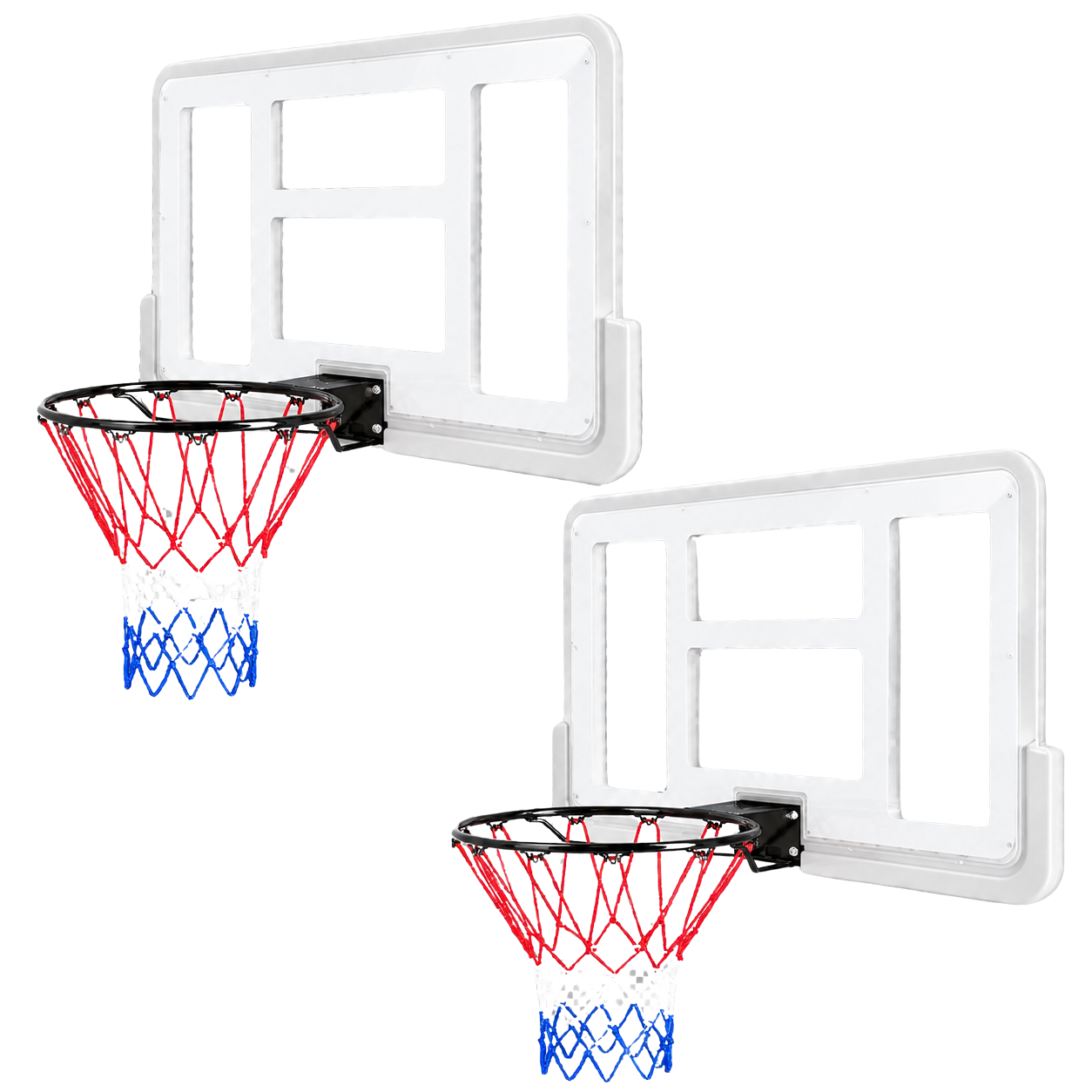 Basketballkorb Für Den Außenbereich, Robuster Stahlkorb Mit Nylonnetz, 2er-pack