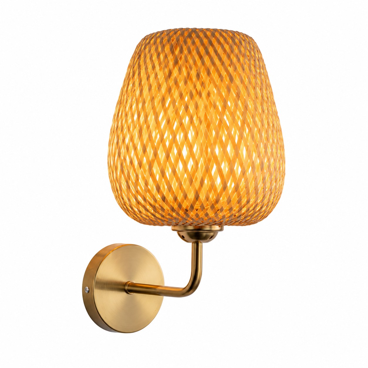 Wandleuchte Aus Korbgeflecht Im Retro-zen-stil, Warmes 3000k-licht, Natürliche Lichtdekoration Für Zuhause Und Hotel