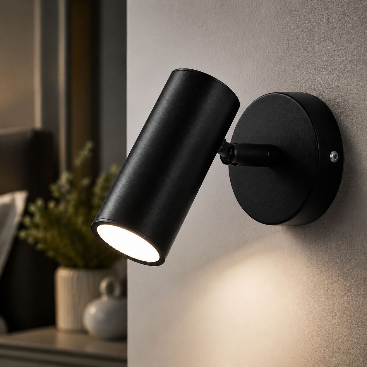 Wandmontierte Stehlampe – Verstellbarer Winkel, Dreifarbiges Licht – Für Schlafzimmer, Wohnzimmer, Hintergrundwand, Treppenhaus, Esszimmer