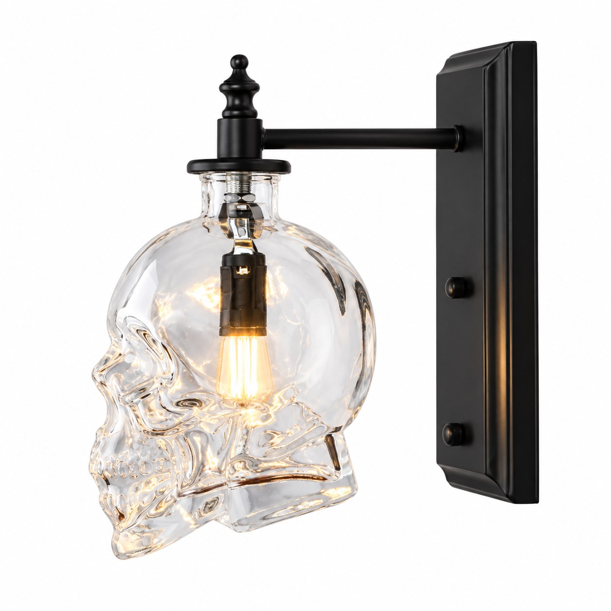 Wandleuchte Im Retro-industriestil Mit Totenkopfmotiv Und Flaschenmotiv Für Bar, Café Und Schlafzimmer