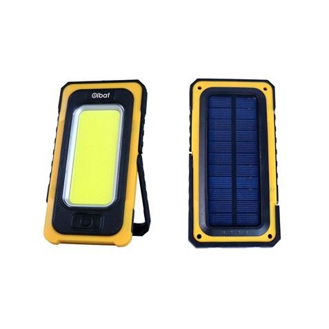 Elbat Led-lampen – Marke, Modell: Led-taschenlampe, Solarbetrieben, Wiederaufladbar – Mit Haken Und Magnet – Cob 10 W, 800 Lm – Farbe: Schwarz