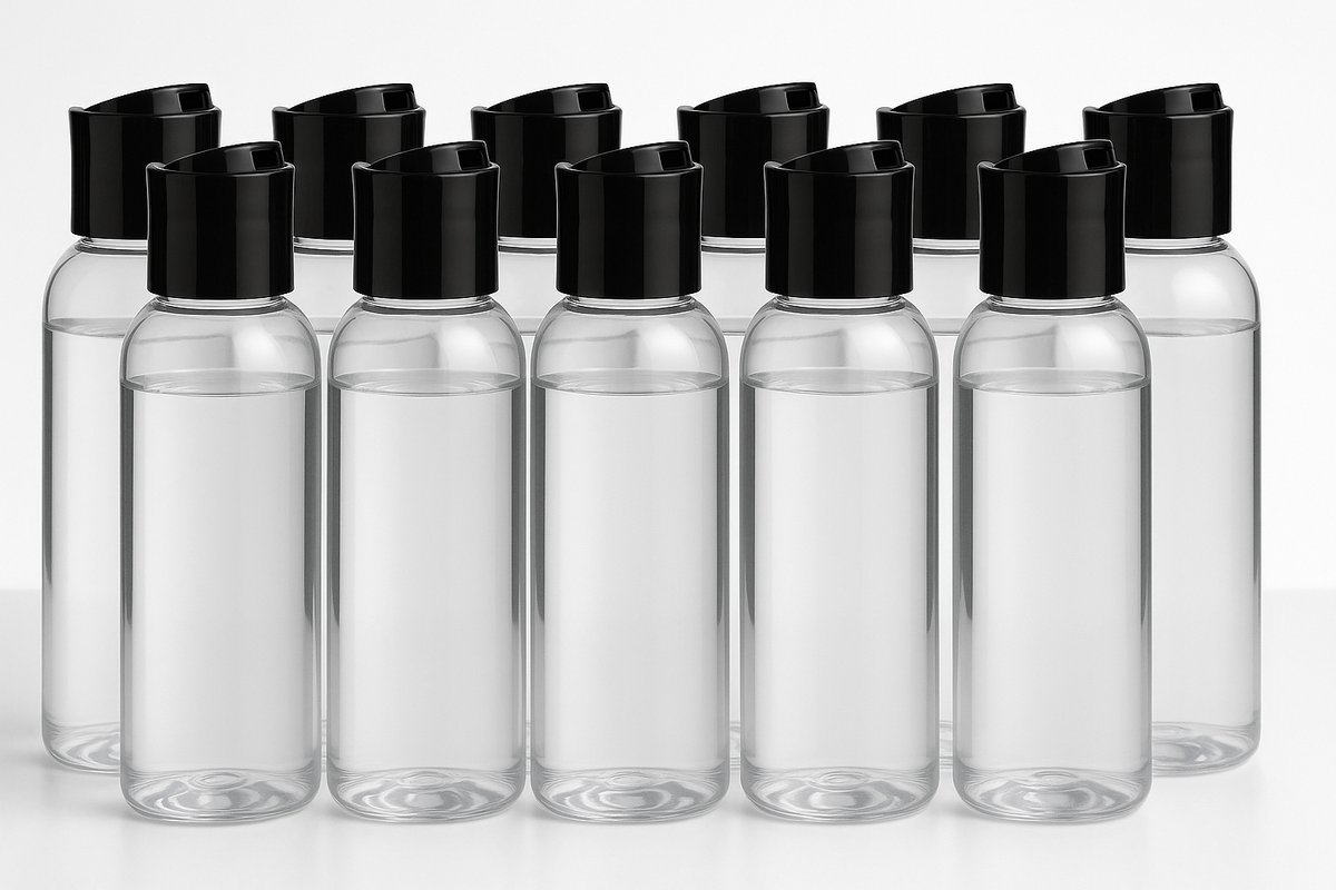 Packung Mit 10 Leeren 100-ml-pet-flaschen Mit Schraubverschluss – Nachfüllbare Reiseflaschen Für Seife, Shampoo Oder Kosmetika