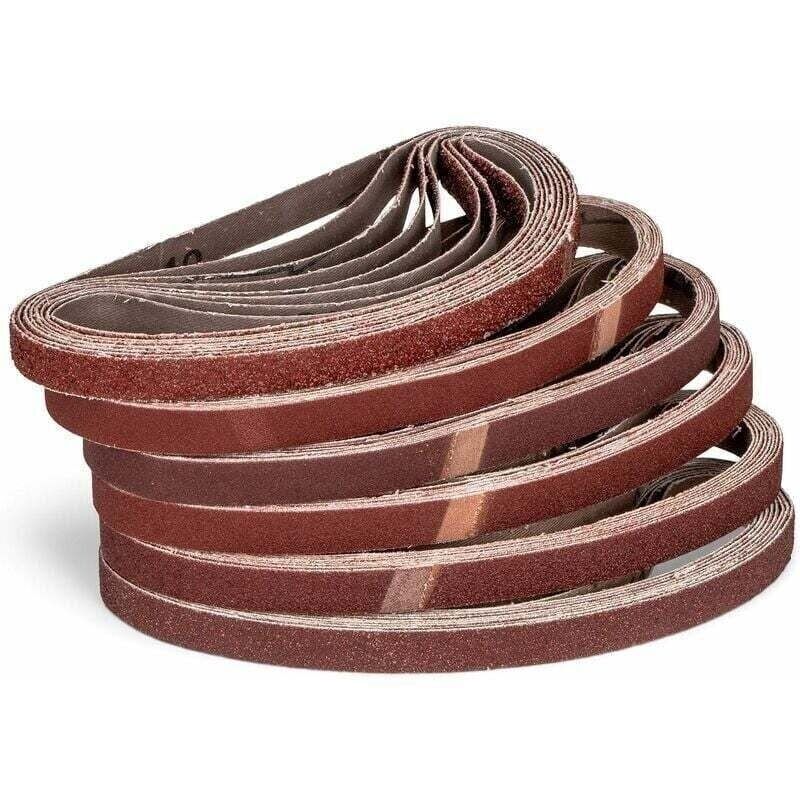 120er-packung Verstärkte Schleifbänder, 13 X 457 Mm, Körnung P80, Geeignet Zum Schleifen Von Holz Und Metall, Langlebig, Harzgebunden.