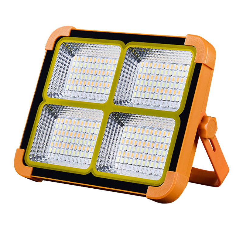 Wiederaufladbare Solar-flutlichtleuchte Für Den Außenbereich Mit Led-reflektor, Projektor Und Baustellenbeleuchtung