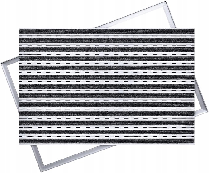 Polentex Fußmatte Aus Aluminium-ripsband: Anthrazit, 100 X 50 Cm, Mit Rahmen, 12 Mm