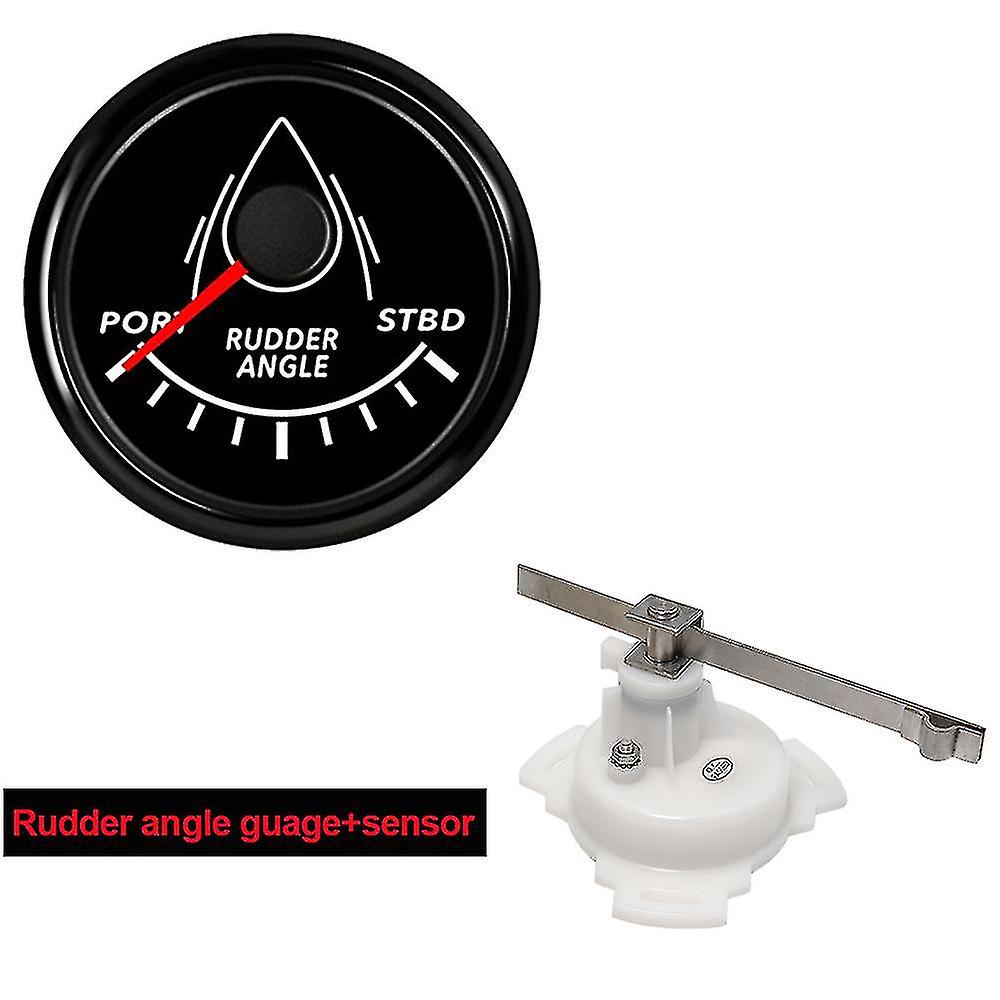 52-mm-ruderpositionsanzeiger Für Schiffe, Wasserdicht, Rote Hintergrundbeleuchtung, Mit 0–190-ohm-ruderanschlusssensor, 12 V/24 V, Für Yachten