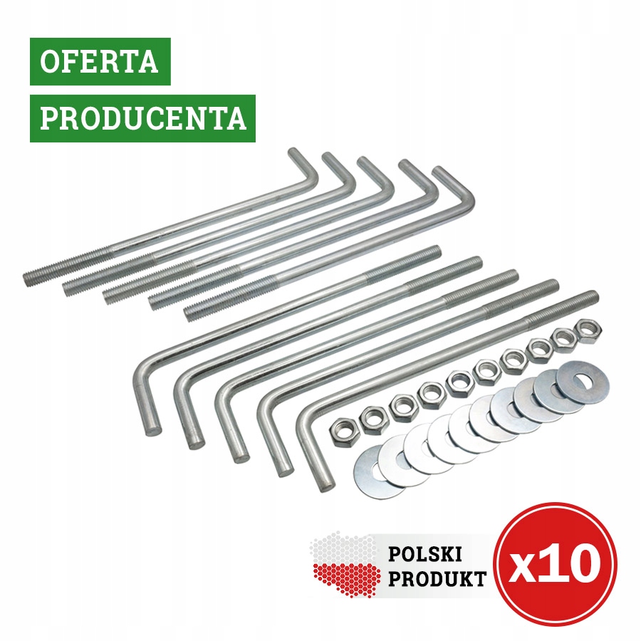 Anker Für L-förmige Wandplatten, Rohrtyp - Verzinkt 14x450 - 10 Stück (packung)