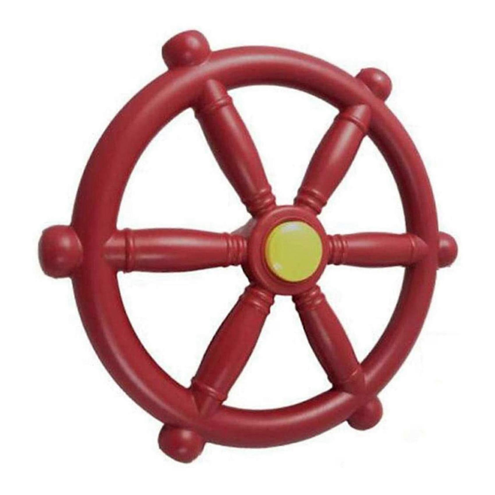 Lenkrad Für Kinderspielplätze, Lenkradaufsatz Für Schaukeln, Piratenschiff-lenkrad, Kompatibel Mit Klettergerüsten Oder Schaukeln, Rot