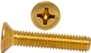 M6x10 Senkkopfschrauben Messing Din 965 5 Stück.