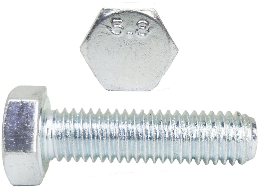 M10x20 Sechskantschrauben 5.8 Verzinkt Din 933 10 Stück.