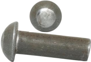 8x45 Stahlnieten Mit Rundkopf Din 660 5 Stück.