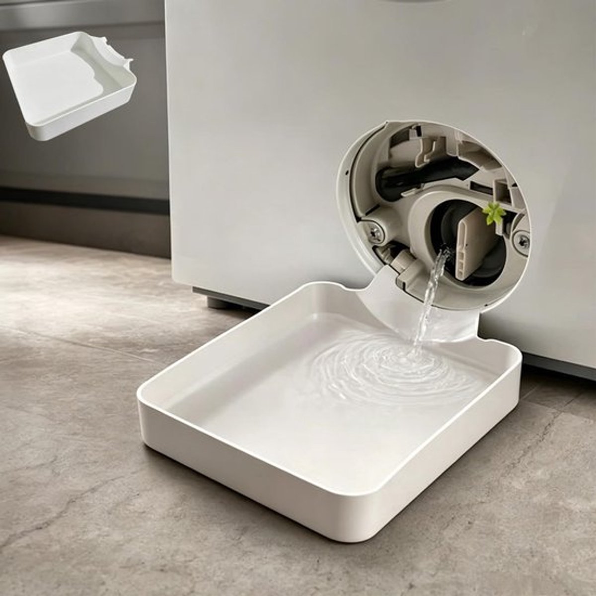 Auffangwanne Für Waschmaschinenwasser – 17,8 × 17,8 Cm – 3d-gedruckte, Wasserdichte Wanne – Auffangwanne Für Waschmaschinenwasser – Abwassersammlung – Abfluss