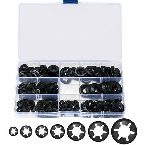 340 Starlock-unterlegscheibe, - M3/m4/m5/m6/m8/m10/12, Schwarz - Perfekt