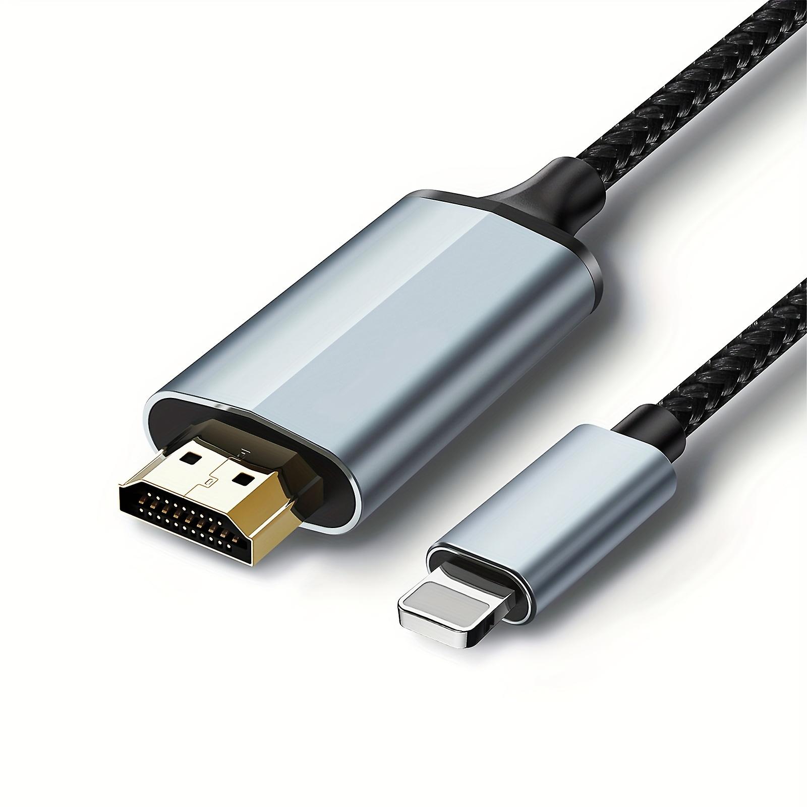 Lightning-auf-hdmi-adapterkabel, Hdmi-kabel Für Iphone-zu-tv-verbindung, Kompatibel Mit Iphone 14, 13, 12, 11 Und Youtube-zu-tv-ausgabe Mit 1080p-hd-display