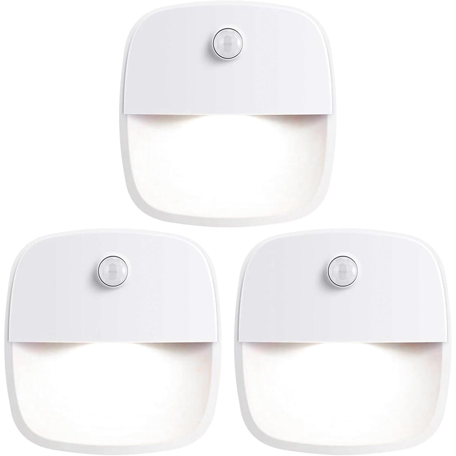 Rörelsesensorlampa, 3er-pack Batteriebetriebene Rörelsesensorlampa, Rörelsesensorlampor Kompatibel Mit Inomhusbruk