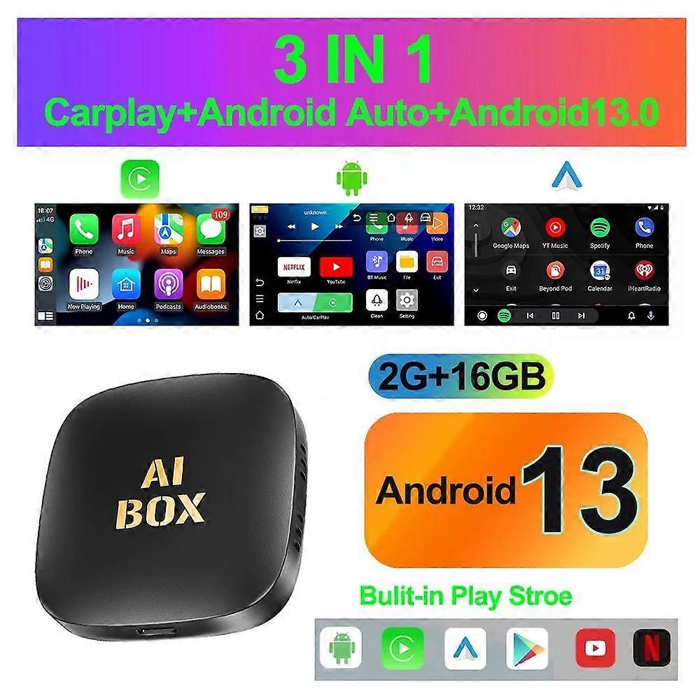 Android 13 Auto-ki-box: Kabelgebundener Adapter Für Carplay & Android Auto, Smart-ki-box Für Netflix, Youtube Und Intelligente Autosysteme