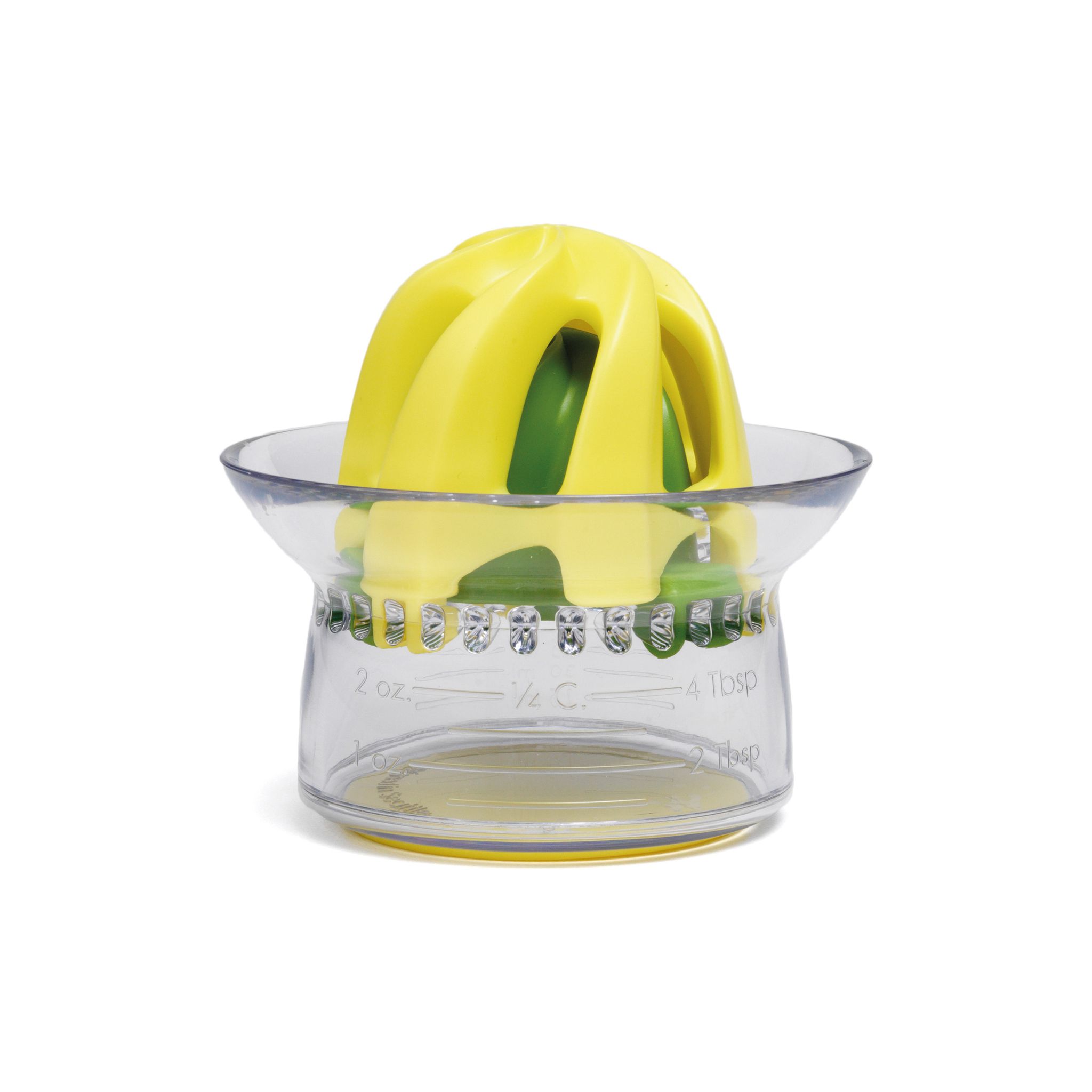 Chef'n - Manuelle 2-in-1-zitruspresse, Saftmessbecher Für Orangen- Und Zitronensaft, 9 X 8 Cm